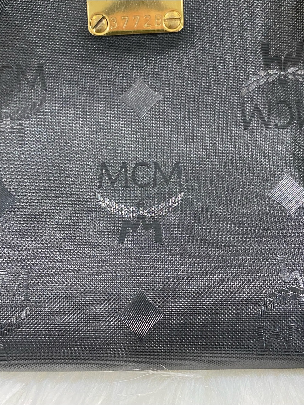 MCM Black Visetos Boston with Gold Hardware - Picture 12 of 12